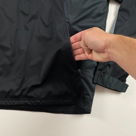 Antigua Georgia Bulldogs 1/2 Zip Jacket Mens Medium Black Windbreaker Foolball - Picture 4 of 9